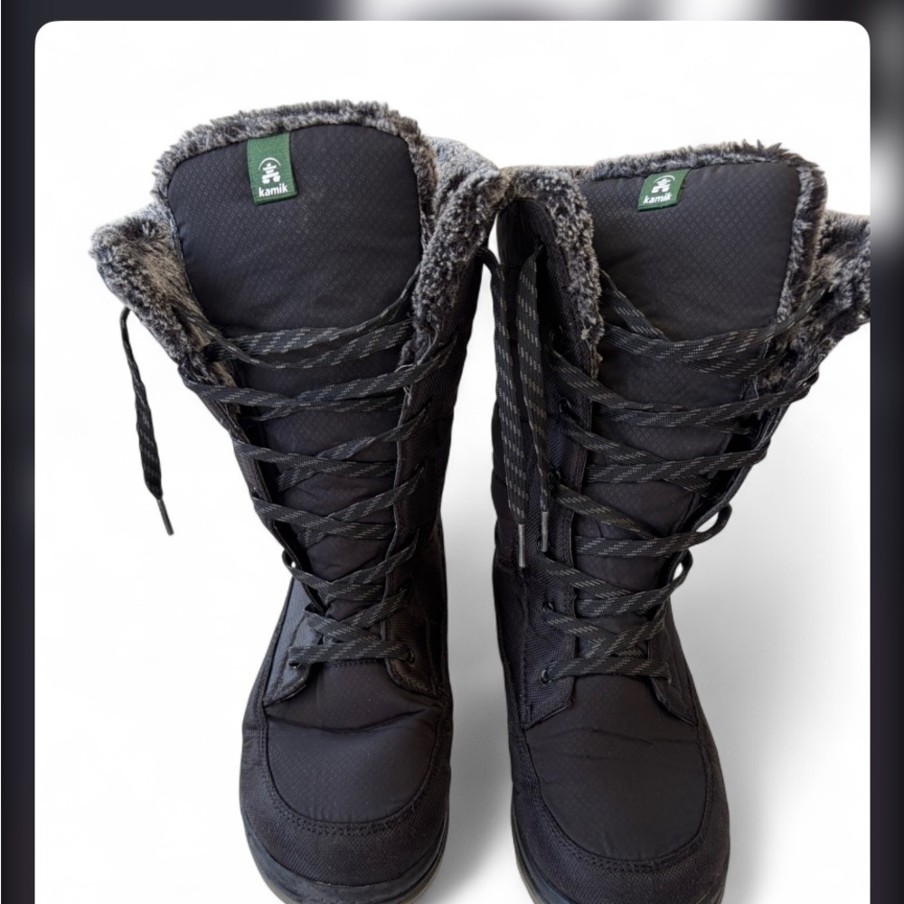 Kamik Women's Black and Gray Winter Boots
